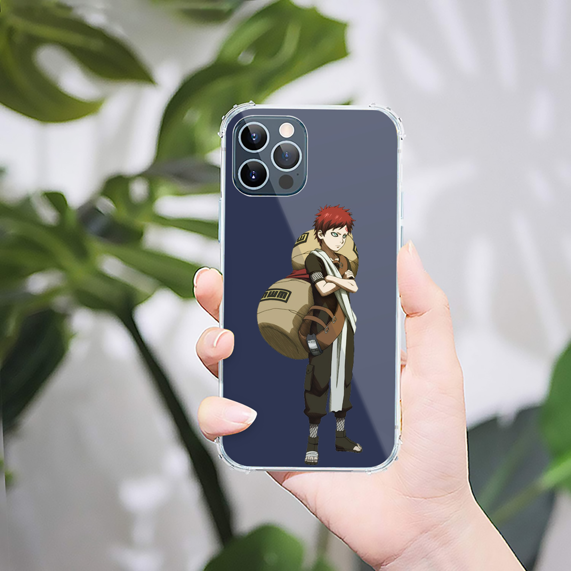 （画像用） NARUTO -ナルト- ガアラ Gaara 【iPhone 12シリーズ対応】透明スマホケース（クリアソフトケース）